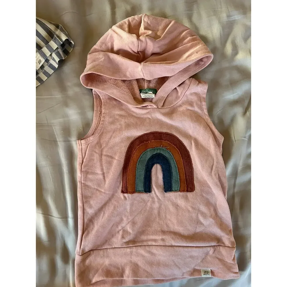 Little Road Co Pink Hoodie Sleeveless Top size 3Y